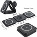 Foldable 3-in-1 Wireless Charger with Magnetic Charging Pad, Fast Charging Station, and Portable Stand - Battery Mate