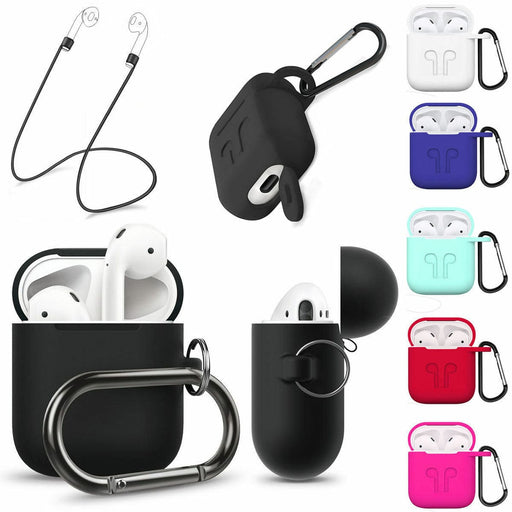 For Apple Airpod Shockproof Airpods AU Strap Holder & Silicone Case Cover Skin - Battery Mate
