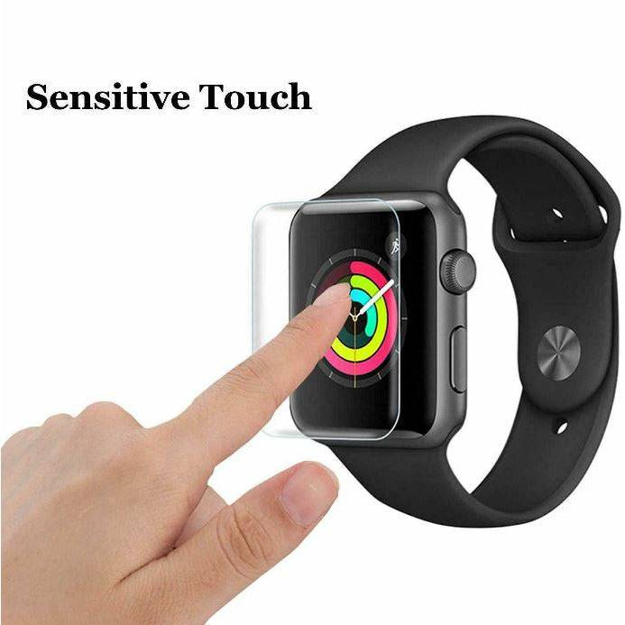 For Apple Watch 6 5 4 3 2 44 & 40 mm Curved Tempered Glass FULL Screen Protector - Battery Mate