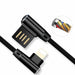 For iPhone 12 X 7 8 XS Braided 90 Degree Compact Cable USB Data Charger Cord - Battery Mate