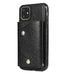 For iPhone 13 Luxury Leather Wallet Shockproof Case Cover | Black - Battery Mate