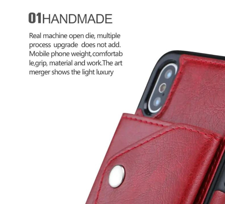 For iPhone 13 Pro Luxury Leather Wallet Shockproof Case Cover | Black - Battery Mate