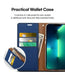 For iPhone 13 Pro Max Wallet Flip Denim Case Cover - Battery Mate