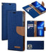For iPhone 14 Wallet Flip Denim Case Cover - Battery Mate