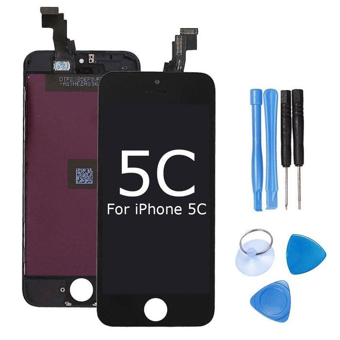 For iPhone 5c LCD Touch Screen Replacement Digitizer Basic Assembly - Black - Battery Mate