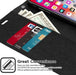 For iPhone XS Wallet Flip Denim Case Cover - Battery Mate