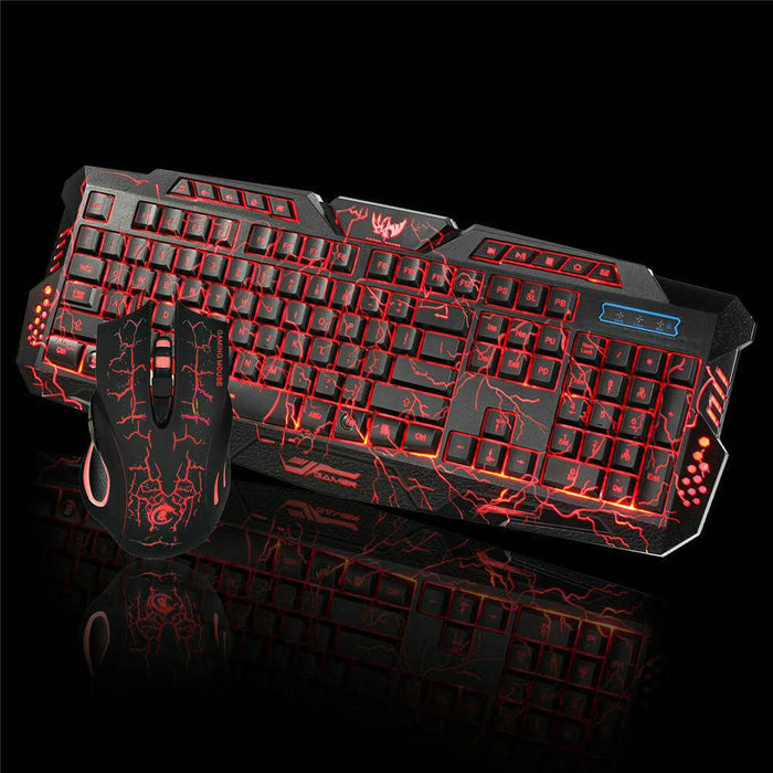 Gaming Keyboard and Mouse Combo Set USB Ergonomic for PC Laptop PS4 Xbox - Battery Mate