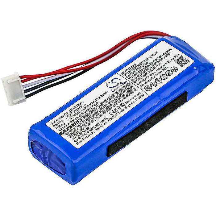 GSP1029102A Compatible Battery for JBL Charge 3 2016 Portable Bluetooth Speaker - Battery Mate