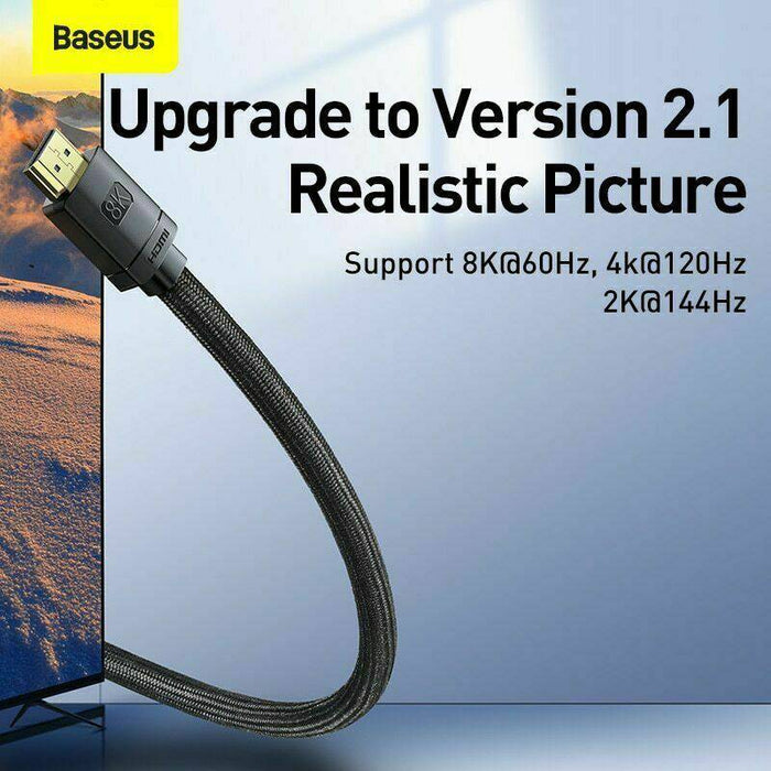 HDMI Cable 2.1 Ultra High Speed 8K@60Hz 48Gbps 4K UHD 3D Dynamic HDR Copper Wire - Battery Mate