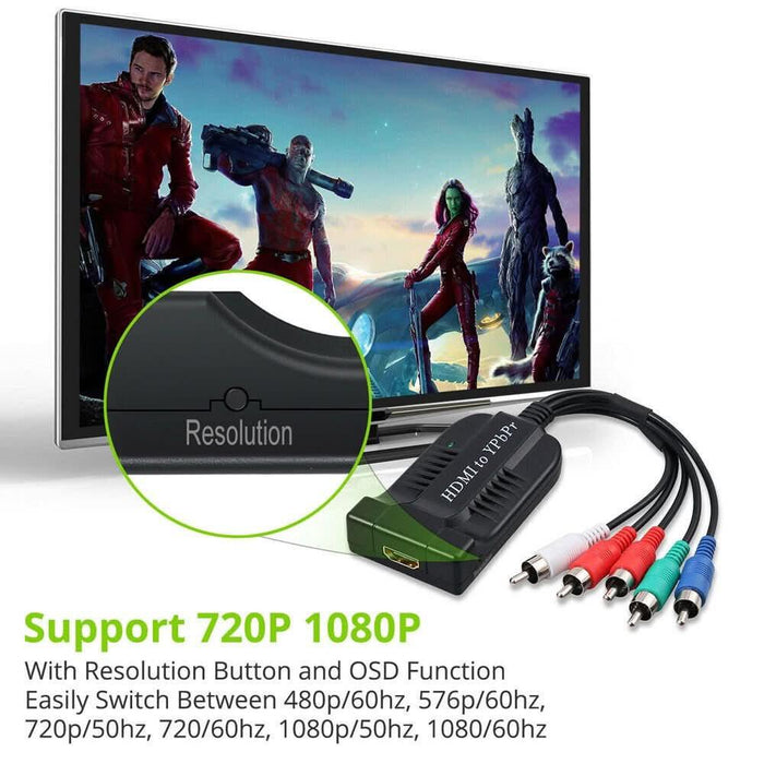 Hdmi to 1080p ypbpr 5 rca rgb r/l video-o-conve Hdmi to 1080p ypbpr 5 rca rgb r/l video-o-conve
