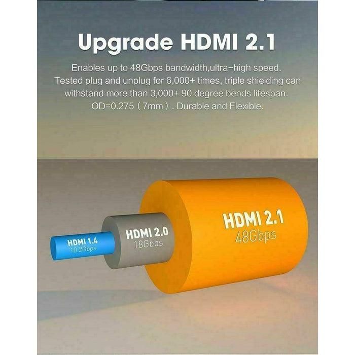 HDMI v2.1 Cable 8K 120Hz UHD With HDR 1M - Battery Mate