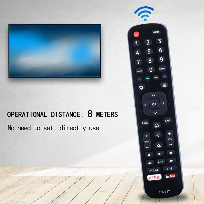 HISENSE TV Compatible Remote EN2B27 Control EN-2B27 RC3394402 / 01 3139 238 - Battery Mate
