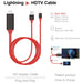 iPhone To HDMI AV TV Adapter Video Output 2M Cable (RED) - Battery Mate