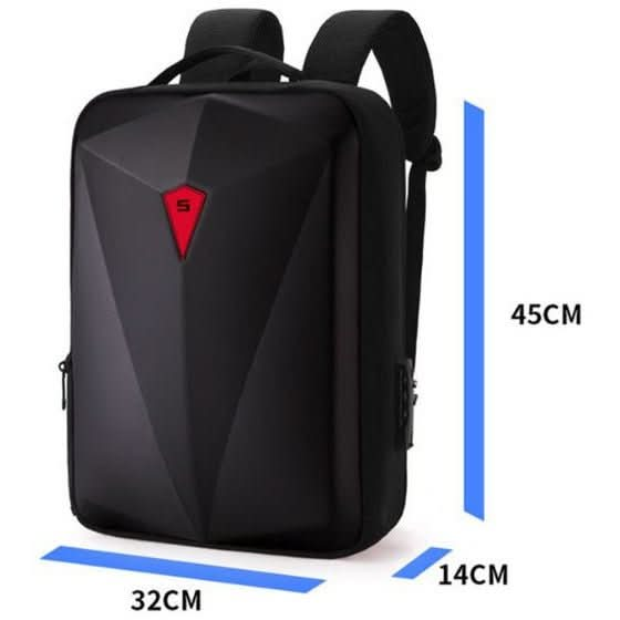 Laptop Backpack with Hardcase + USB Charging Port | Water Resistant - Battery Mate