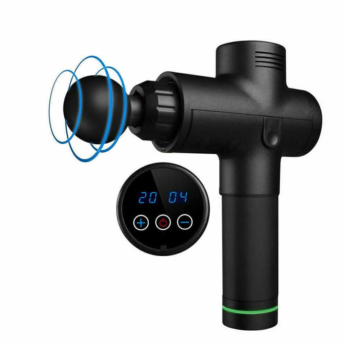 LCD Massage Gun with Powerful 6 Heads Percussion Vibration Muscle Therapy Deep Tissue - Battery Mate