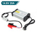 Lithium Battery Charger Lithium Iron For LiFePO4 12V 20A AC/DC 14.6V OZ - Battery Mate