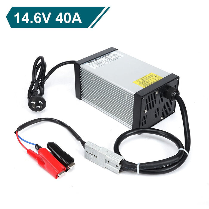 Lithium Battery Charger Lithium Iron For LiFePO4 12V 40A AC/DC 14.6V OZ - Battery Mate