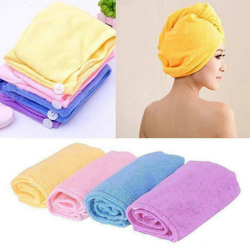 Magic Instant Dry Hair Towel Rapid Fast Drying Hair Towel Fast Absorbent Hat Cap - Battery Mate