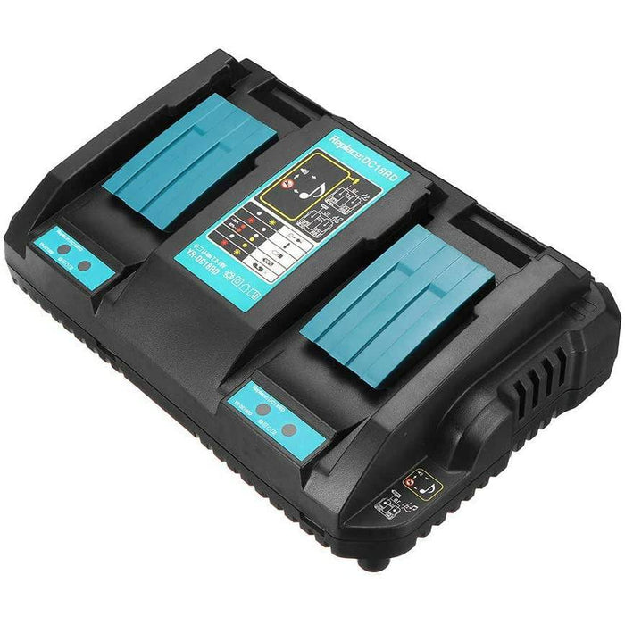 Makita 18V DC18RD Compatible Rapid Charger | Dual Port Lithium-Ion Battery Charger - Battery Mate