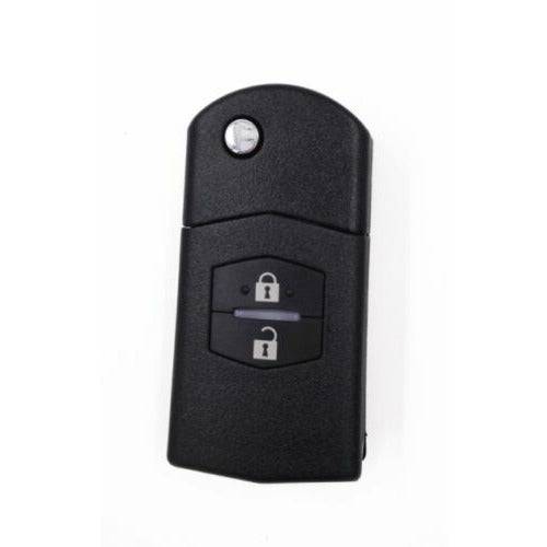 Mazda 2 Button Remote Flip Key Shell Mazda 3 5 6 RX7 RX8 BT50 - With Logo - Battery Mate
