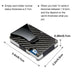 Men Carbon Fiber Credit Card Holder RFID Blocking Slim Wallet Money Clip Purse - Battery Mate