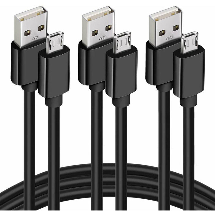Micro USB Cable [3 PACK] 1M Fast Charging Charger Long Cord For Android Samsung Galaxy S7 S6 S5 Sony LG - Battery Mate