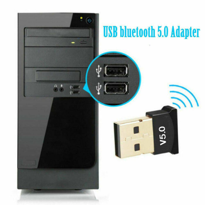 Mini Wireless USB Bluetooth V5.0 Dongle Adapter For Windows 7 8 10 11 PC Laptop Mac - Battery Mate