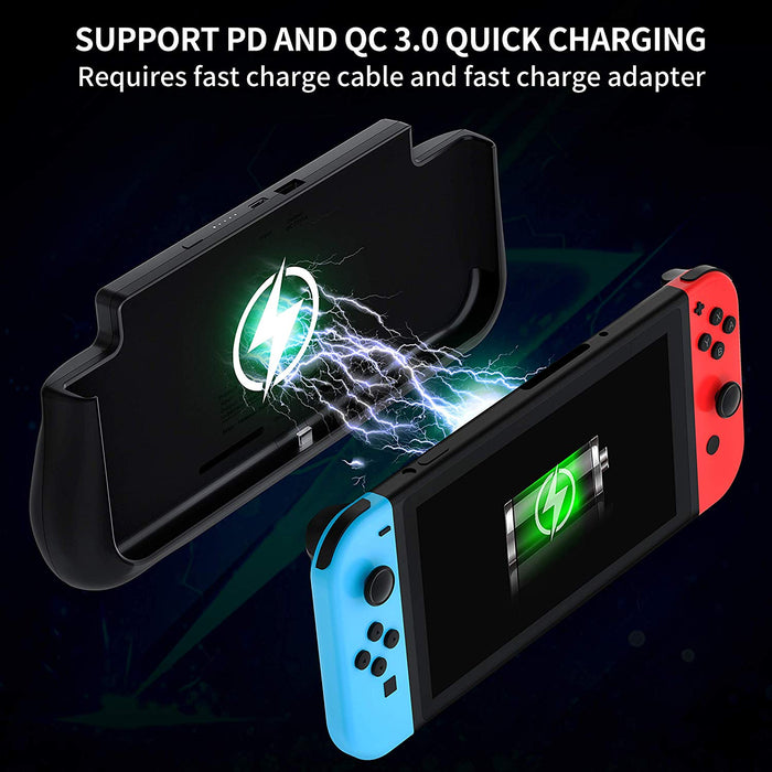 Nintendo Switch Battery Case and Power Bank – 10000mAh (Black) - Battery Mate