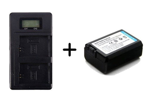NP-FW50 Compatible Battery + Replacement Charger for SONY Alpha A5000 | A5100 | A6000 | A6300 | A6500 - Battery Mate