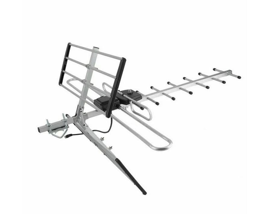 Outdoor Digital TV Antenna Aerial UHF VHF FM AUSTRALIAN Signal Amplifi — Battery Mate