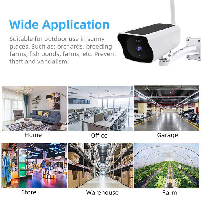 Outdoor Wireless Solar-Powered WiFi PTZ CCTV Camera with Battery + 64gb Memory Card Security IP Cam with Siren, Spotlight, Night Vision, AI Motion Detection - Battery Mate