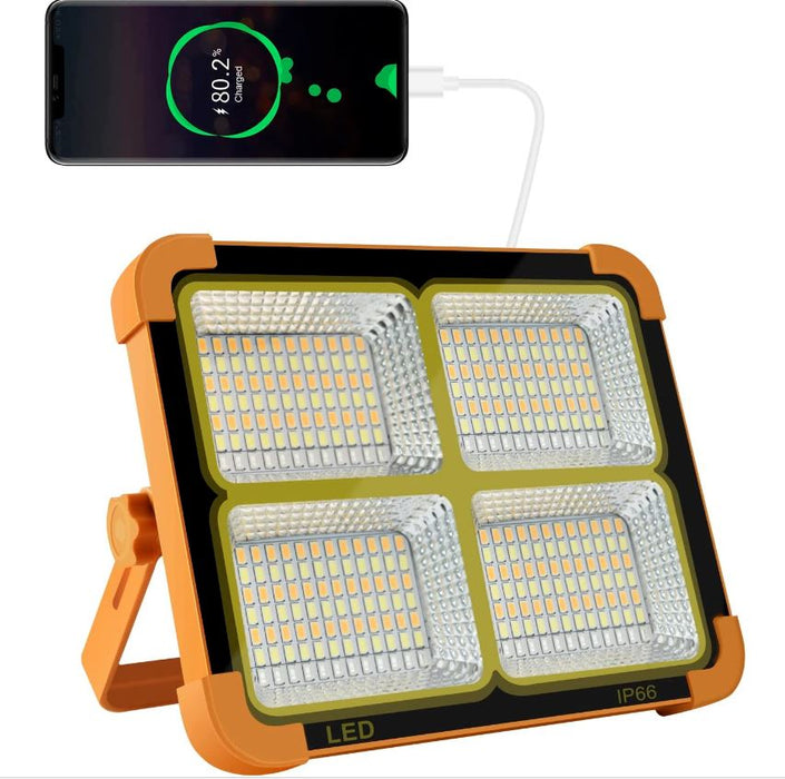 Portable Led Work Solar Light IP66 with Stepless Brightness Job Site Battery Rec - Battery Mate