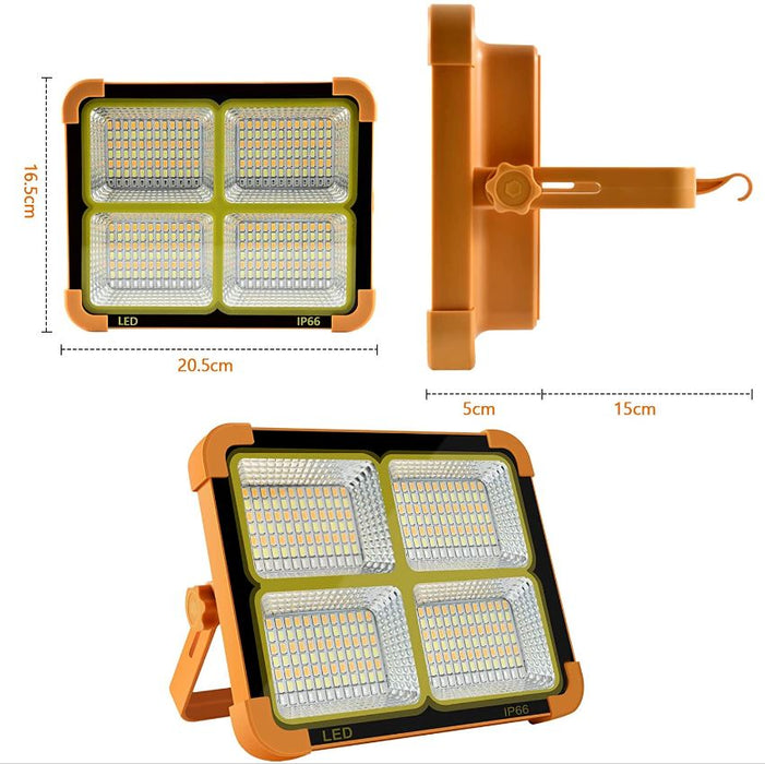 Portable Led Work Solar Light IP66 with Stepless Brightness Job Site Battery Rec - Battery Mate