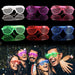 Red LED Glasses Light Up Shutter Shades Sunglasses Glow In The Dark Neon Party Toys - Battery Mate
