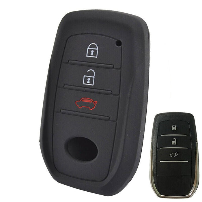 Remote Key Cover Fob Case Silicone For Toyota Hilux HIGHLANDER Camry RAV4 Skin - Battery Mate
