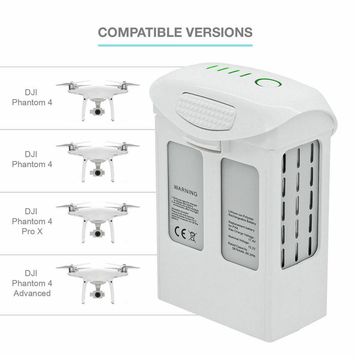 Replacement Battery for DJI Phantom 4 / 4 Pro Intelligent Flight with Fast Charge - Battery Mate