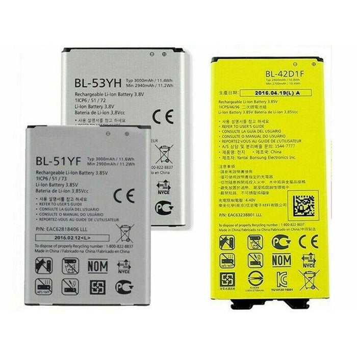 Replacement battery for LG g2 G3 g4 g5 g6 g7 v10 v20 v30 v30+ v40 - Battery Mate