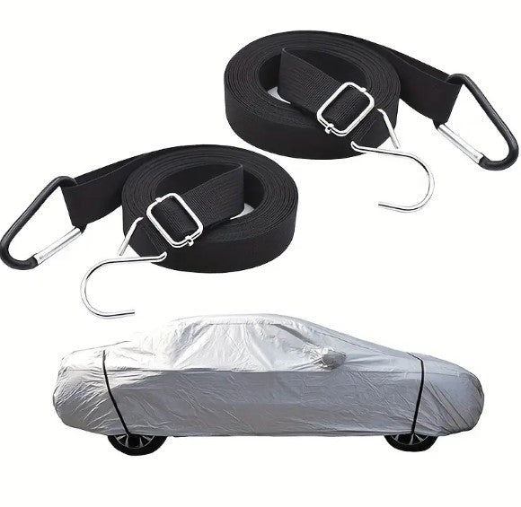 Secure Car Cover Universal Fit Wind Protector Straps M 400cm to 430cm - Battery Mate