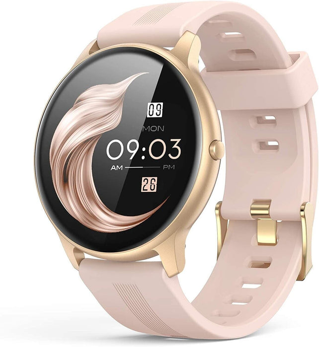 Smart Watch for Women, Smartwatch for Android and Ios Phones IP68 Waterproof - Pink - Battery Mate