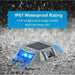 Solar Deck Lights Blue Color Waterproof 6 LED Driveway Safety Light for Pathway - Battery Mate