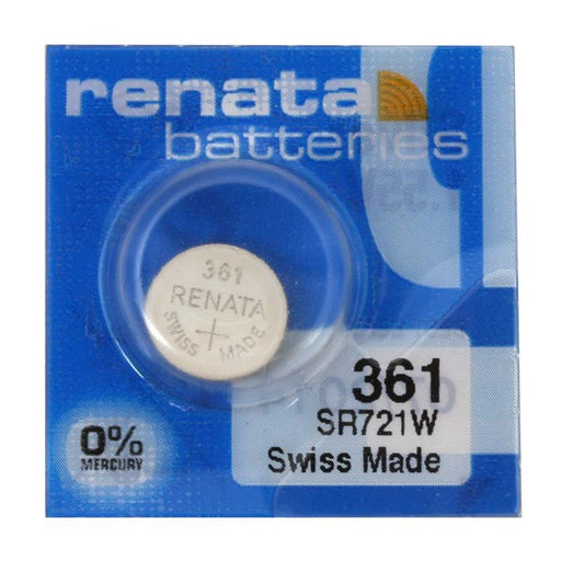 SR58 / 361 / SR721W Renata Silver Oxide Battery - 1 pack - Battery Mate