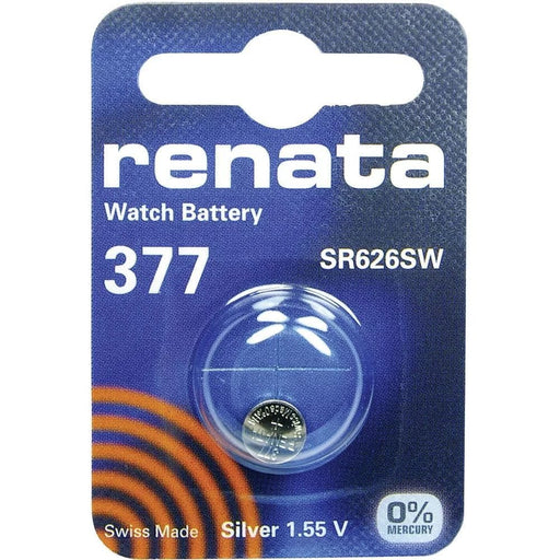 SR66 / SR626SW / 377 Renata Silver Oxide Battery - 1 pack - Battery Mate