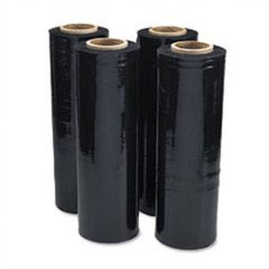 Stretch Film BLACK Hand Use 500mm x 450m | 25UM Pallet Shrink Wrap 1 / 2 / 4 / 8 - Battery Mate