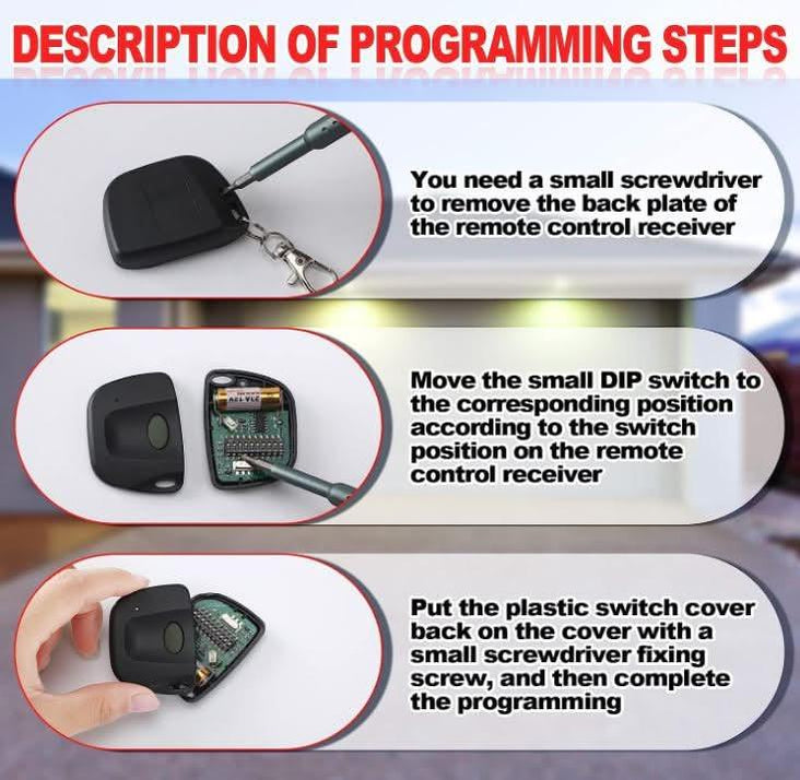 Tr34 Remote Key Loading Tiltamatic magic key Garage Remote TRG306 TR300 TRV300 TRG 303 Tilt-A ...
