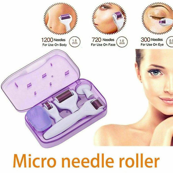 Titanium Derma Roller Dermaroller Kit Set Micro Needle Skin Care Anti Aging - Battery Mate