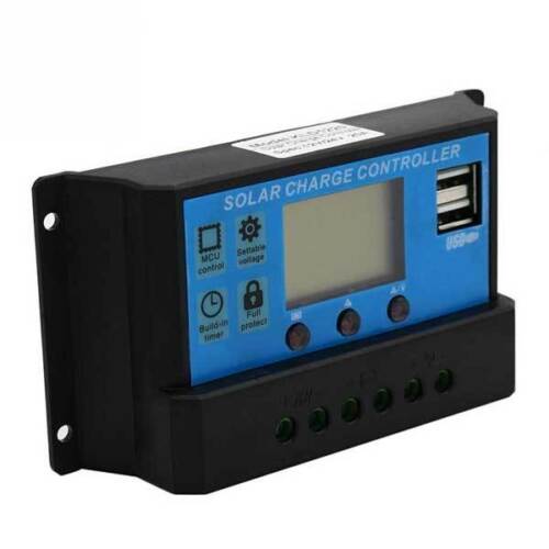 USB 10A 12V-24V Solar Panel Regulator Charge Controller - Battery Mate
