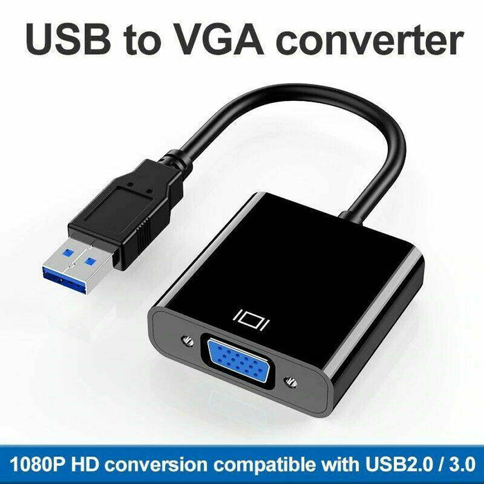 USB 3.0 to VGA Converter Adapter Multi-Display External Video Graphic Card - Battery Mate