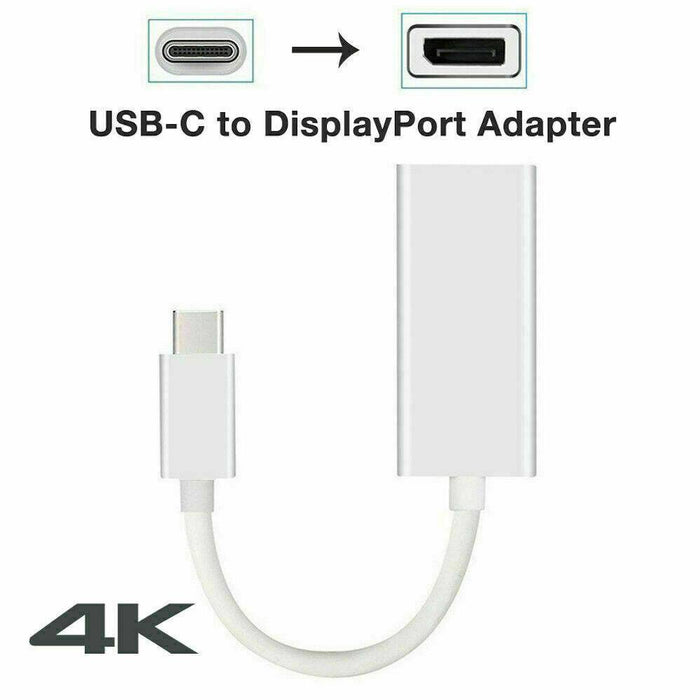 USB C USB 3.1 Type C to DisplayPort DP 4K Video Adapter Converter Cable 16cm - Battery Mate