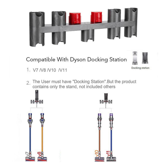 Vacuum Cleaner Wall Hanging Rack For Dyson V7 V8 V10 V11 V15 Holder Bracket Storage - Battery Mate
