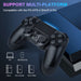 Wireless Bluetooth Controller Compatible Playstation 4 PS4 Controller Gamepad - Black - Battery Mate